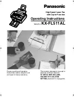 Preview for 1 page of Panasonic KX-FL511AL Operating Instructions Manual