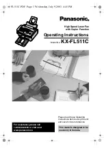 Preview for 1 page of Panasonic KX-FL511C Operating Instructions Manual