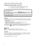 Preview for 2 page of Panasonic KX-FL521 - B/W Laser - Fax Operating Instructions Manual