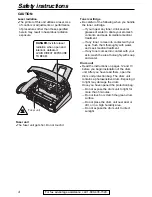 Preview for 4 page of Panasonic KX-FL521 - B/W Laser - Fax Operating Instructions Manual