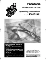 Preview for 1 page of Panasonic KX-FL541 Operating Instructions Manual