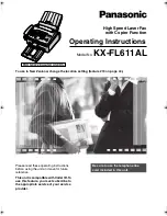 Preview for 1 page of Panasonic KX-FL611AL Operating Instructions Manual