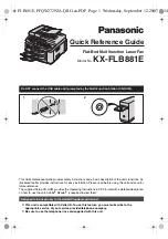 Preview for 1 page of Panasonic KX-FLB881E Quick Reference Manual