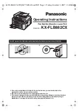 Предварительный просмотр 1 страницы Panasonic KX-FLB882CX Operating Instructions Manual