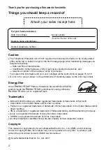 Preview for 2 page of Panasonic KX-FLM551 Operating Instructions Manual