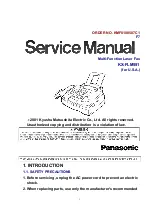 Preview for 1 page of Panasonic KX-FLM551 Service Manual