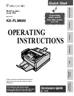 Panasonic KX-FLM600 Operating Instructions Manual preview