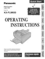 Предварительный просмотр 1 страницы Panasonic KX-FLM650 Operating Instructions Manual