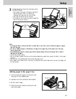 Предварительный просмотр 27 страницы Panasonic KX-FM131CX Operating Instructions Manual