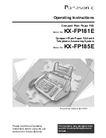 Panasonic KX-FM189E Operating Instructions Manual preview