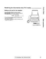 Предварительный просмотр 21 страницы Panasonic KX-FM205 Operating Instructions Manual