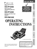 Panasonic KX-FM330E Operating Instructions Manual preview