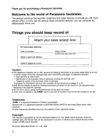 Предварительный просмотр 2 страницы Panasonic KX-FP101 Operating Instructions Manual