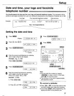 Предварительный просмотр 21 страницы Panasonic KX-FP101 Operating Instructions Manual