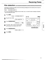 Предварительный просмотр 71 страницы Panasonic KX-FP101 Operating Instructions Manual