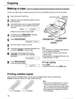 Предварительный просмотр 72 страницы Panasonic KX-FP101 Operating Instructions Manual