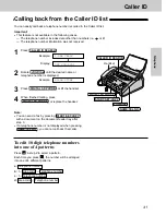 Предварительный просмотр 41 страницы Panasonic KX-FP121 Operating Instructions Manual