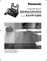 Panasonic KX-FP143HK Operating Instructions Manual preview