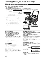 Предварительный просмотр 52 страницы Panasonic KX-FP151AL Operating Instructions Manual