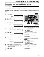 Предварительный просмотр 57 страницы Panasonic KX-FP151AL Operating Instructions Manual