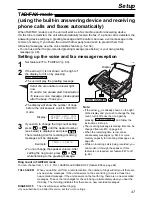 Preview for 47 page of Panasonic KX FP155 - B/W Thermal Transfer Operating Instructions Manual