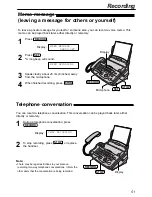 Preview for 51 page of Panasonic KX FP155 - B/W Thermal Transfer Operating Instructions Manual