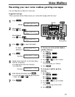 Preview for 53 page of Panasonic KX FP155 - B/W Thermal Transfer Operating Instructions Manual