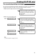 Preview for 55 page of Panasonic KX-FP181 Operating Instructions Manual