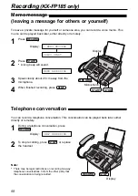 Preview for 60 page of Panasonic KX-FP181 Operating Instructions Manual