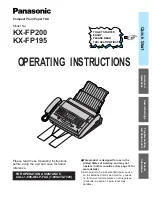 Panasonic KX-FP200 Operating Instructions Manual preview