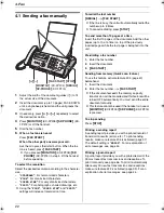 Предварительный просмотр 22 страницы Panasonic KX-FP205 Operating Instructions Manual