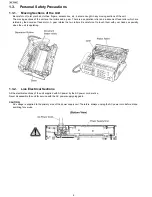 Предварительный просмотр 6 страницы Panasonic KX-FP215 Service Manual