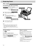 Предварительный просмотр 72 страницы Panasonic KX-FP265 Operating Instructions Manual