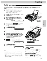 Preview for 87 page of Panasonic KX-FP270 Operating Instructions Manual