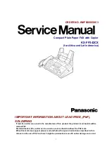 Panasonic KX-FP342CX Service Manual предпросмотр