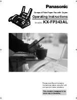 Preview for 1 page of Panasonic KX-FP343AL Operating Instructions Manual