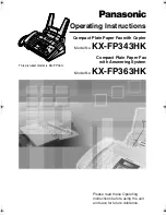 Panasonic KX-FP343HK Operating Instructions Manual preview