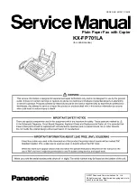 Предварительный просмотр 1 страницы Panasonic KX-FP701LA Service Manual