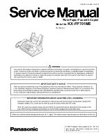 Preview for 1 page of Panasonic KX-FP701ME Service Manual