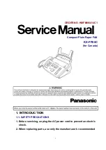 Preview for 1 page of Panasonic KX-FP80C Service Manual