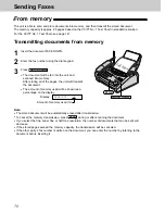 Предварительный просмотр 70 страницы Panasonic KX-FPC141 Operating Instructions Manual