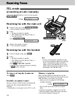 Предварительный просмотр 78 страницы Panasonic KX-FPC141 Operating Instructions Manual