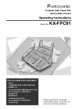 Panasonic KX-FPC91 Operating Instructions Manual preview