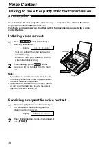 Предварительный просмотр 34 страницы Panasonic KX-FPC91 Operating Instructions Manual