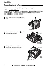 Предварительный просмотр 72 страницы Panasonic KX-FPC91 Operating Instructions Manual