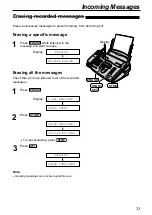 Предварительный просмотр 73 страницы Panasonic KX-FPC95 Operating Instructions Manual