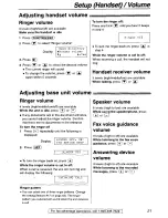 Preview for 21 page of Panasonic KX-FPG175 Operating Instructions Manual