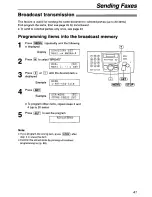 Preview for 41 page of Panasonic KX-FPG175 Operating Instructions Manual