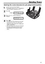 Preview for 43 page of Panasonic KX-FPG176 Operating Instructions Manual