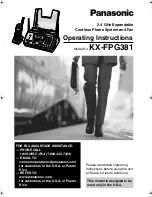 Panasonic KX-FPG381 Operating Instructions Manual preview